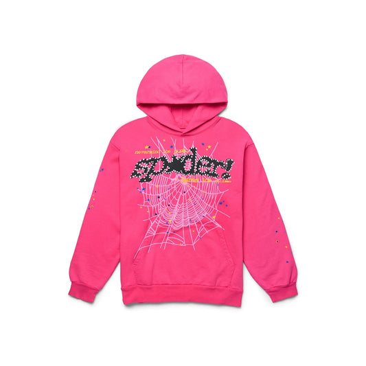 Sp5der P*NK Hoodie Pink- Mens