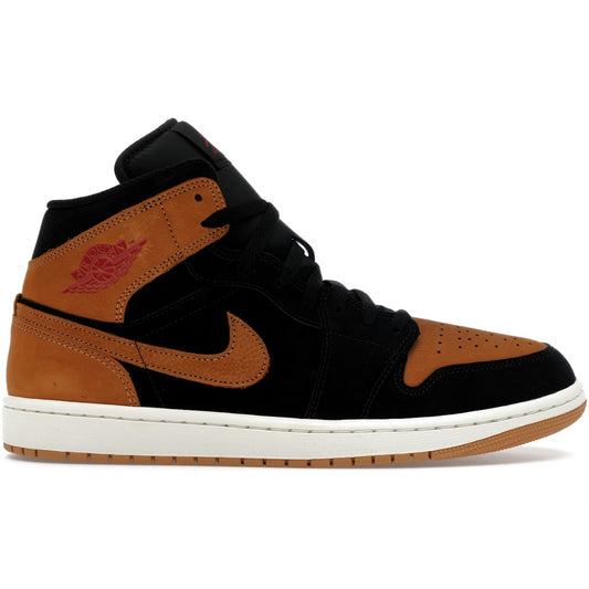 Jordan 1 Mid SE Black Flax - Mens