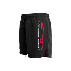 Hellstar HStar Vertical Atheltic Shorts Black/Red - Size Medium