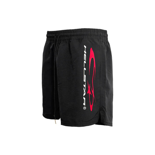 Hellstar HStar Vertical Atheltic Shorts Black/Red - Size Large