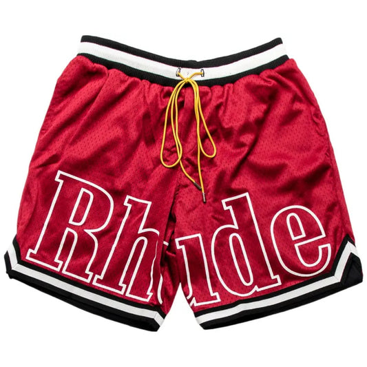 Rhude Court Logo Short Red- Mens